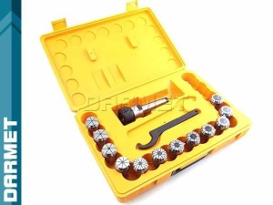 Morse collet chuck with ER32 collets | MS3 | 12 pieces | - DARMET 076