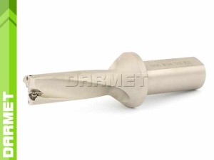 Indexable drill 21 mm 3xD for multi-edge inserts WCMX | cylindrical shank 25 mm | internal cooling - DARMET (DE00WC04-25-210)