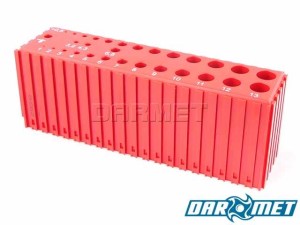 Drill bit rack 1 - 13.5 mm | 30 holes | red color (2028)