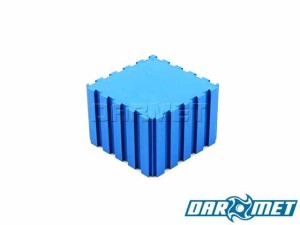 Stand end cap stopper | 50 x 50 x 35 mm | blue color (2101)