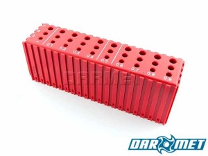 Drill bit stand 5 - 7.9 mm | 30 holes | red color (2024)