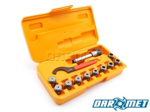 Morse collet chuck with ER25 collets | MS3 | 10 pieces | - DARMET 076