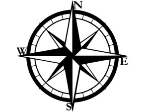 Wind rose | compass 100cm | wall decoration | laser cutting - DARMET