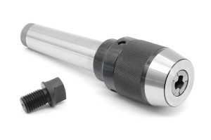 Keyless Self-Tightening Drill Chuck 1 - 13mm | Integrated Shank | Threaded | Screw-in Tang Included - Morse Taper MT4 - DARMET