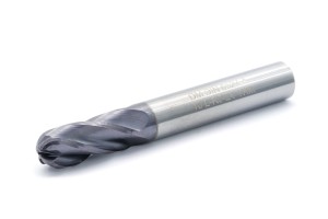4-Flute Ball Nose R5 Solid Carbide, Long DIN6527-L, AlTiN Coated - 10 mm DARMET