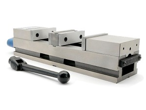 Double fixed milling machine vise 100-2x76 mm with jaw pressure FPQD DARMET