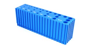 Tap holder rack M3 - M12 | 28 holes | blue color (2071)