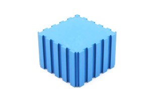 Stand end cap stopper | 50 x 50 x 35 mm | blue color (2101)