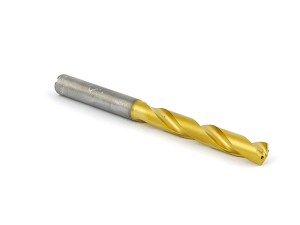 Solid drill bit with cylindrical shank, 5xD - 8MM, VHM TiN with cooling - DARMET