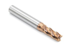 7 mm Solid Carbide VHM End Mill | 4-Flute | TiSiN GOLD | For Materials up to 55 HRC – DARMET 40720608G
