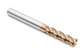 10 mm Solid Carbide VHM End Mill | 4-Flute | TiSiN GOLD | For Materials up to 55 HRC – DARMET 4103010010G