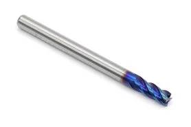 4 mm Solid Carbide VHM End Mill | 4-Flute | AlTiSiN BLUE| For Materials up to 65 HRC – DARMET 40411504B