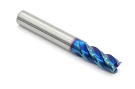 8 mm Solid Carbide VHM End Mill | 4-Flute | AlTiSiN BLUE| For Materials up to 65 HRC – DARMET 40820608B