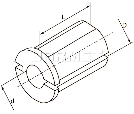 Cylindrical Reduction Sleeve – RW.D32.D08K - technical drawing