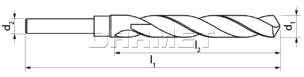 NWKA drill turned - technical drawing