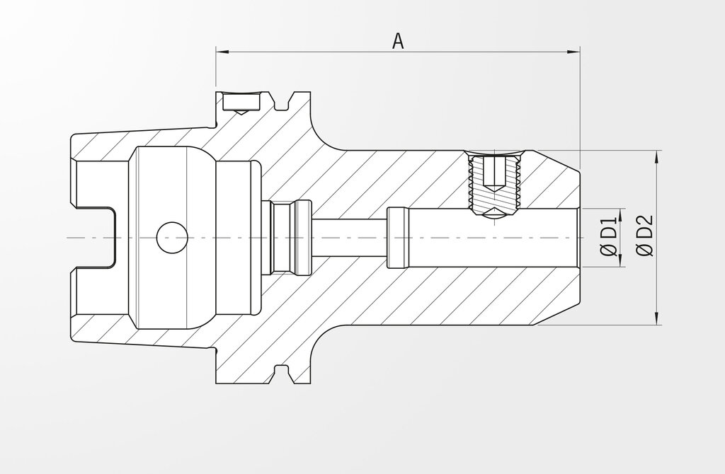 Weldon Milling Chuck Technical Drawing