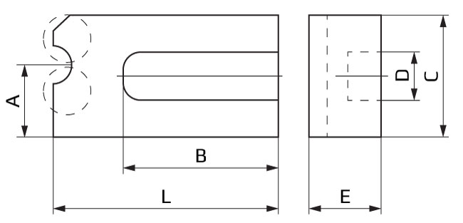 knurling holder - dimensions