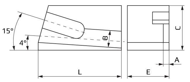 cutting bar holder - dimensions