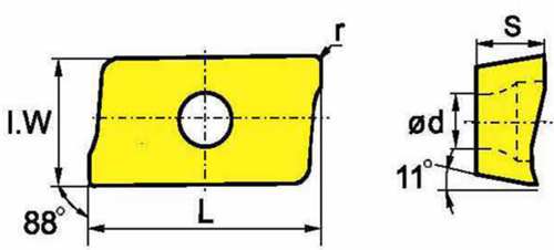 Technical drawing of APKT board