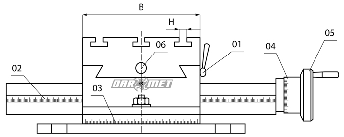 rotary cross table dimensions