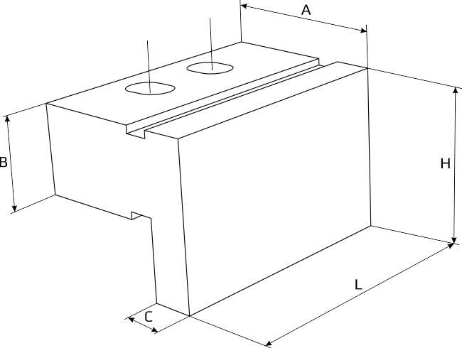 High jaw inserts - dimensions