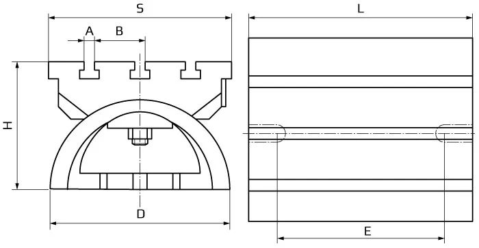 Tilting Milling Table with 16 mm T-Slot