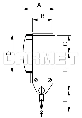 Horizontal lever-tilt dial gauge (diatest) 0.8MM (560-011)