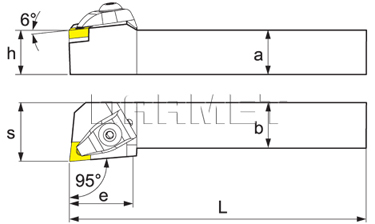 Folding turning tool for external turning: DCLNR-2020-K12