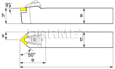 Folding turning tool for external turning: DCMNN-3232-P12