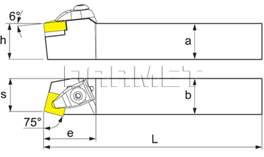 Folding turning tool for external turning: DSBNL-3232-P12