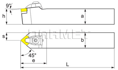 Folding turning tool for external turning: DSDNN-2525-M12