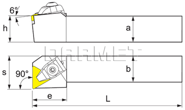 Folding turning tool for external turning: DTFNR-2525-M12