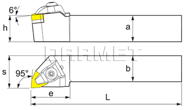 Folding turning tool for external turning: DWLNL-2525-M08