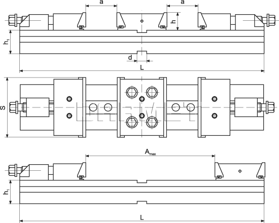 PRECISION STEEL DOUBLE VICE 125 MM, FPZD125/2X100