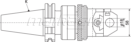 GWZA-18 automatic boring head - DIN40 (DIN69871) shank