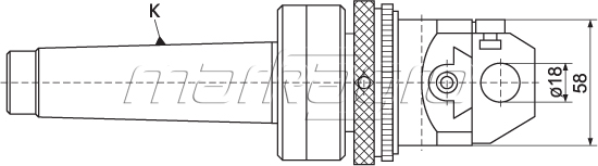 GWZA-18 automatic boring head - Morse 3 shank