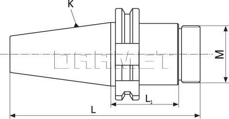 Shank for boring head DIN (DIN69871)