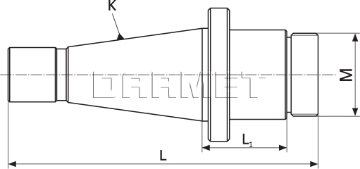 Shank for boring head - ISO (DIN2080)