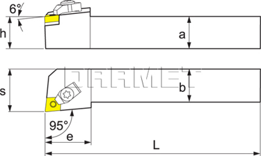 Folding turning tool for external turning: MCLNL-4040-R19