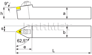 Folding turning tool for external turning: MDPNN-2020-K1504