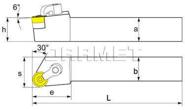Folding turning tool for external turning: MRGNL-2020-K12