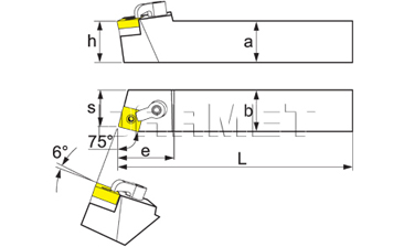 Folding turning tool for external turning: MSBNL-2020-K12