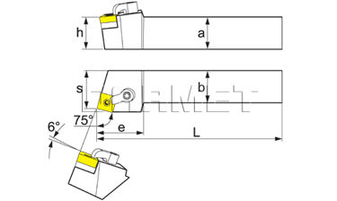 Folding turning tool for external turning: MSRNR-3232-P15