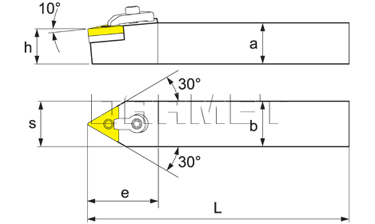 Folding turning tool for external turning: MTENN-2525-M16