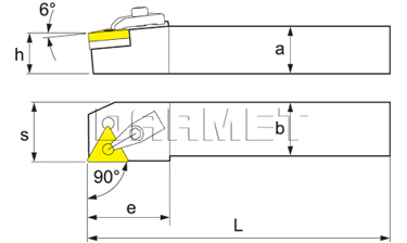 Folding turning tool for external turning: MTGNL-2525-M22