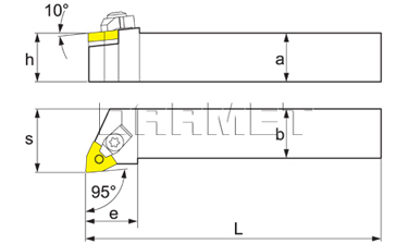 Folding turning tool for external turning: MWLNL-2020-K08