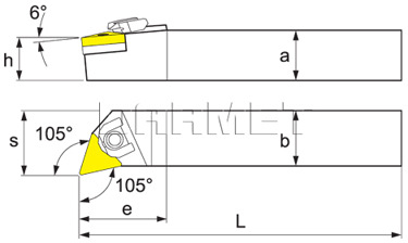 Folding turning tool for external turning: WTQNL-2525-M16