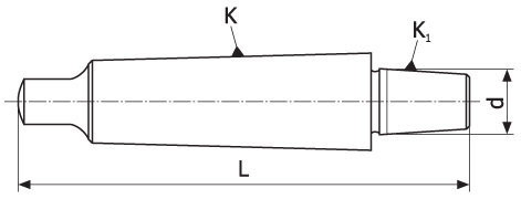 Drilling arbor with Morse shank with MS5 tang - B22 (DM-192)