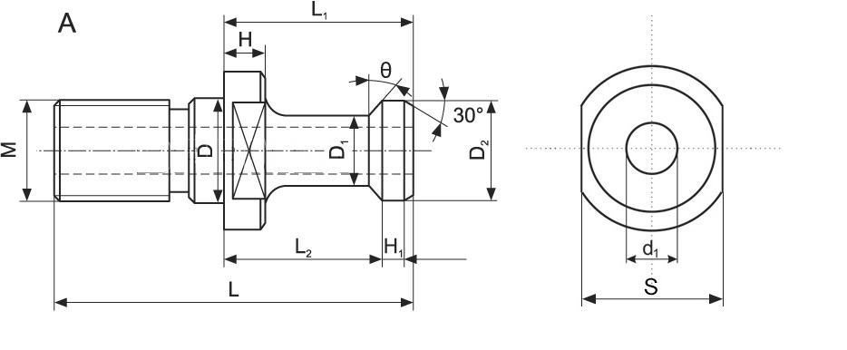Puller tip (mushroom head) for MAS 403-BT.40