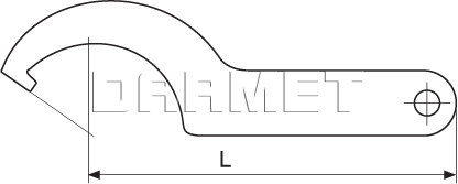 Hook wrench for nuts ER40 - DARMET